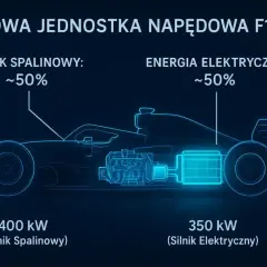 Nowa jednostka napędowa F1: silnik spalinowy 400 kW, elektryczny 350 kW. Ile koni ma bolid F1? To połączenie mocy!