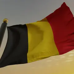 Flaga Belgii powiewa na wietrze. Uważaj na auta z belgii dokumenty, bo mogą być problematyczne.