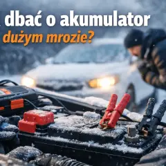 Jak dbać o akumulator przy dużym mrozie? Zobacz, jak podłączyć kable rozruchowe do akumulatora w zimowy dzień.