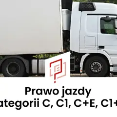 Prawo jazdy kategorii C, C1, C+E, C1+E uprawnia do prowadzenia ciężarówek i zestawów z przyczepą.