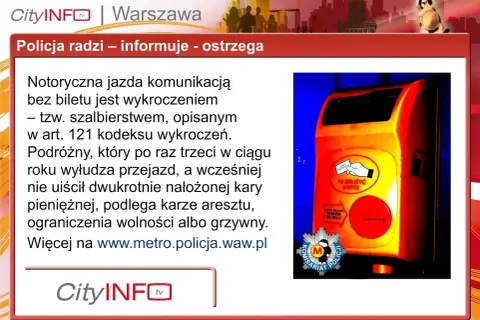 Art 97 KW wezwanie: Policja ostrzega przed jazdą bez biletu. To wykroczenie, grozi areszt lub grzywna.