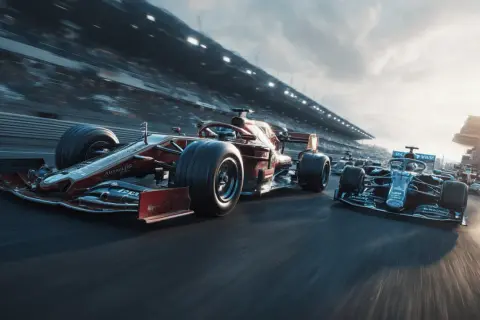 Wyścig F1 co to? Bolidy pędzą po torze, budząc emocje widzów.