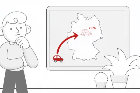 Zastanawiasz się nad akcyzą na samochód? Mapa Niemiec pokazuje wzrost o 10% dla importowanego auta.
