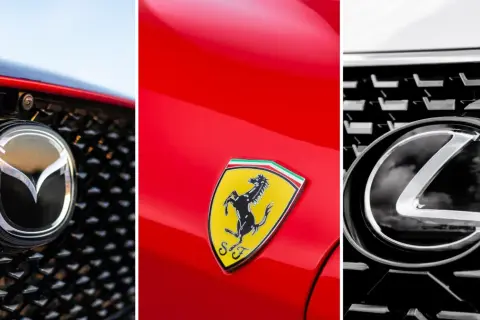 Logo Mazda, Ferrari i Lexus. Trzy ikony motoryzacji, które budzą emocje i pożądanie.