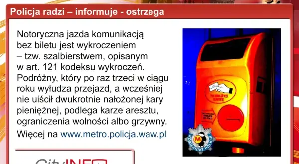Art 97 KW wezwanie: Policja ostrzega przed jazdą bez biletu. To wykroczenie, grozi areszt lub grzywna.
