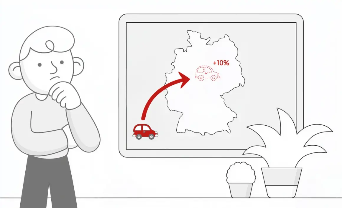 Zastanawiasz się nad akcyzą na samochód? Mapa Niemiec pokazuje wzrost o 10% dla importowanego auta.