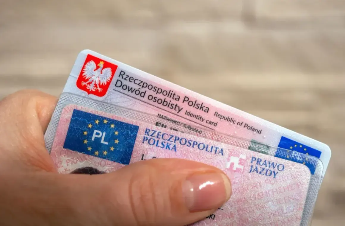 Dłoń trzyma polski dowód osobisty i prawo jazdy. Czy prawo jazdy bezterminowe trzeba wymienić? Sprawdź przepisy!
