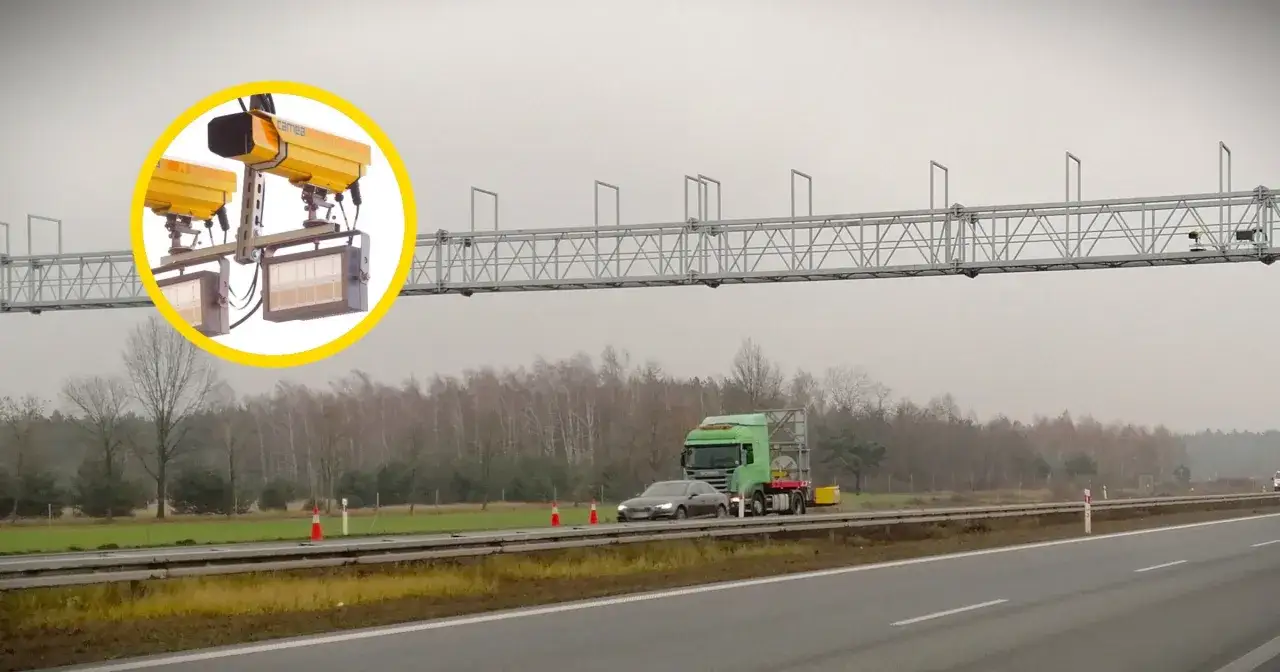 System odcinkowy pomiar prędkości a2 na autostradzie. Kamery rejestrują pojazdy, by dbać o bezpieczeństwo.