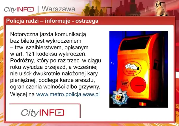 Art 97 KW wezwanie: Policja ostrzega przed jazdą bez biletu. To wykroczenie, grozi areszt lub grzywna.